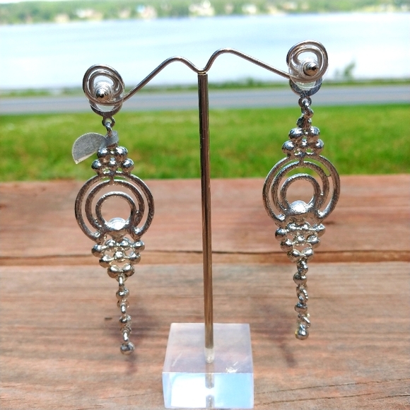 Rhinestone bangle cuff bracelet & FREE EARRINGS set - Picture 4 of 6